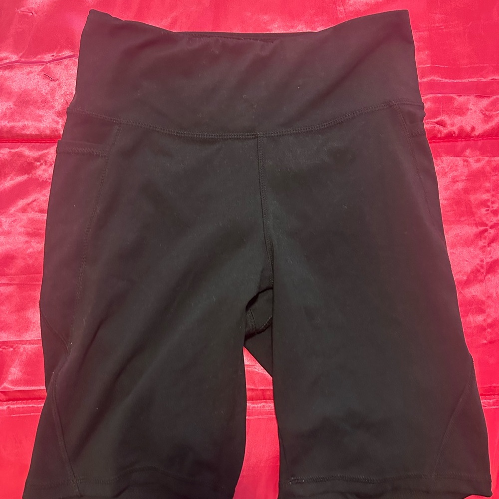 Athletic Black Biker Shorts